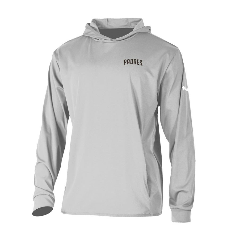 San Diego Padres Long Drive Pullover Hoodie Gray