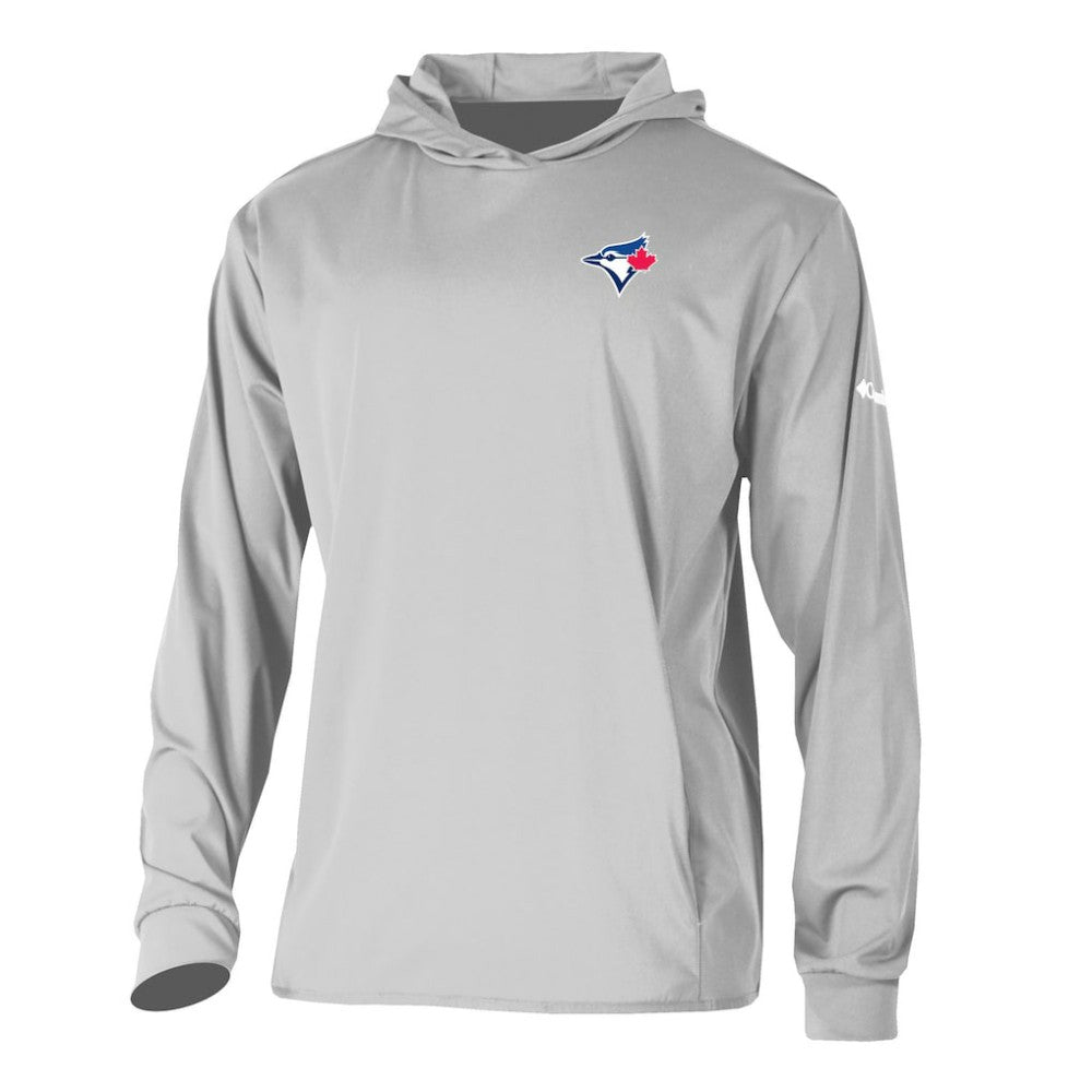Toronto Blue Jays Long Drive Pullover Hoodie Gray