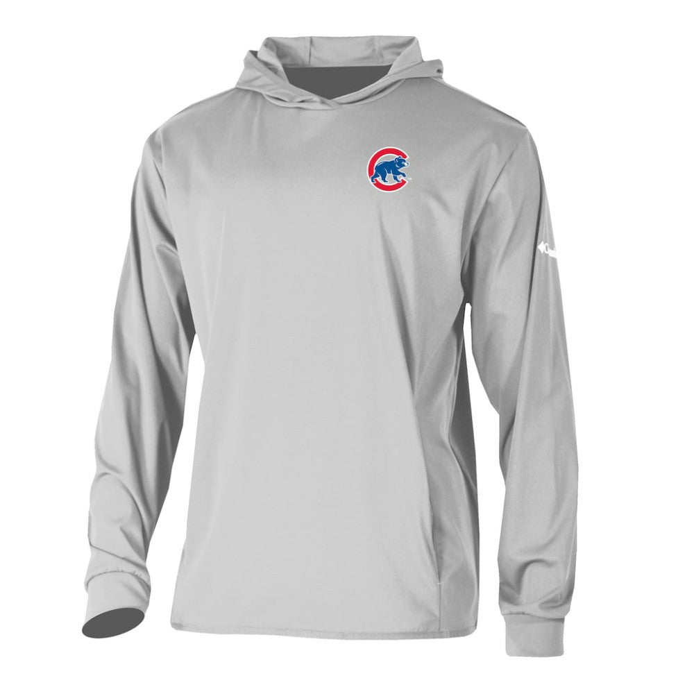 Chicago Cubs Long Drive Pullover Hoodie Gray