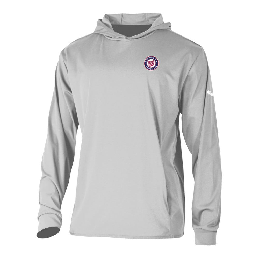 Washington Nationals Long Drive Pullover Hoodie Gray
