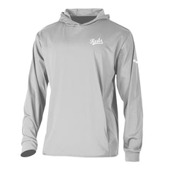 Cincinnati Reds Long Drive Pullover Hoodie Gray