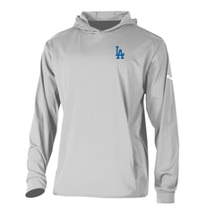 Los Angeles Dodgers Long Drive Pullover Hoodie Gray