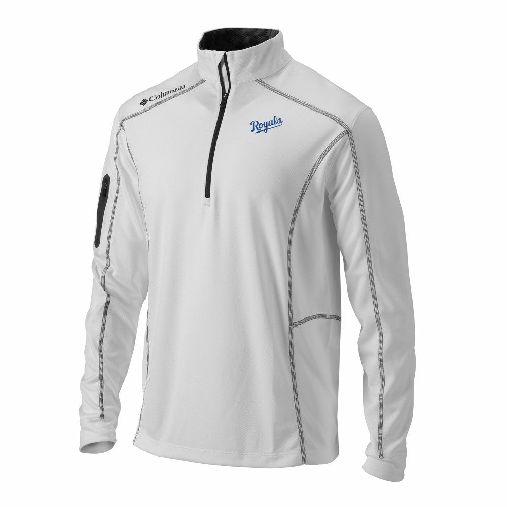 Kansas City Royals Omni-Wick Shotgun Quarter-Zip Pullover White