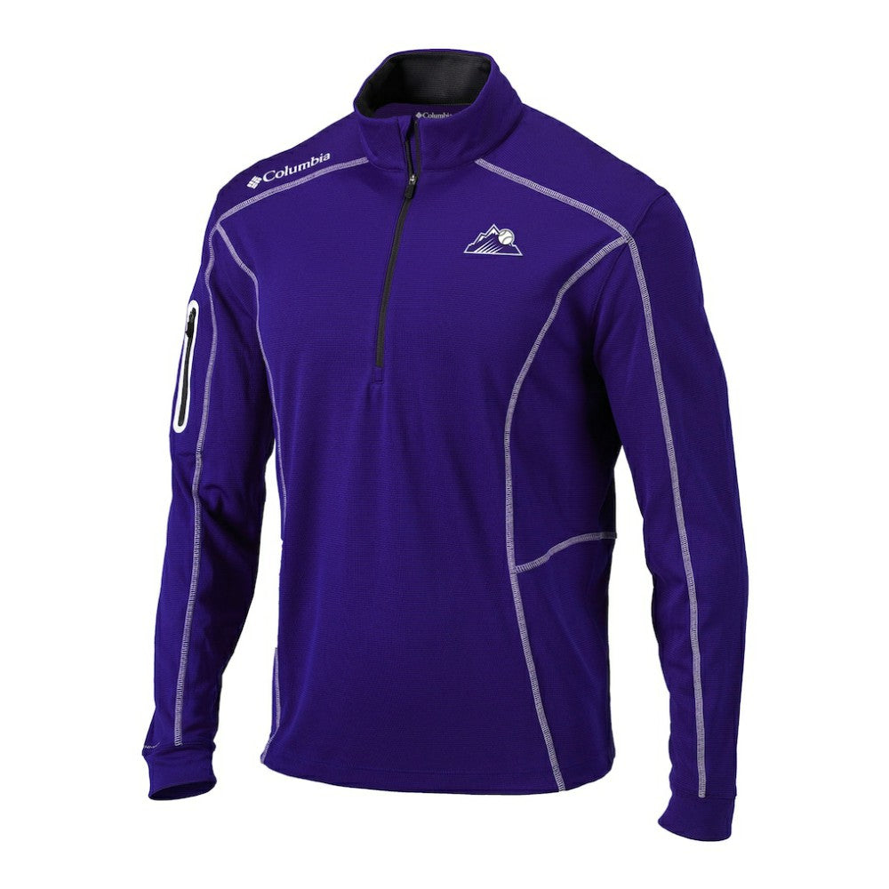 Colorado Rockies Omni-Wick Shotgun Quarter-Zip Pullover Purple