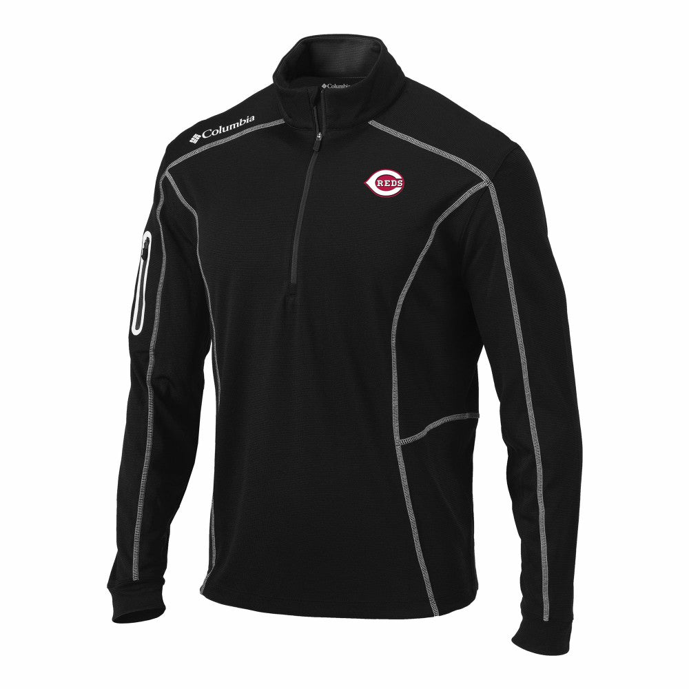 Cincinnati Reds Omni-Wick Shotgun Quarter-Zip Pullover Black