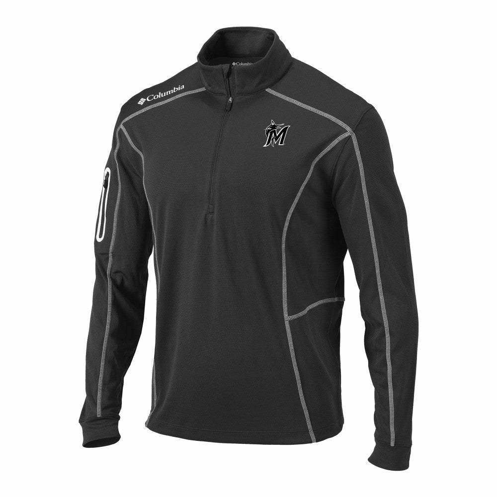 Miami Marlins Omni-Wick Shotgun Quarter-Zip Pullover Gray
