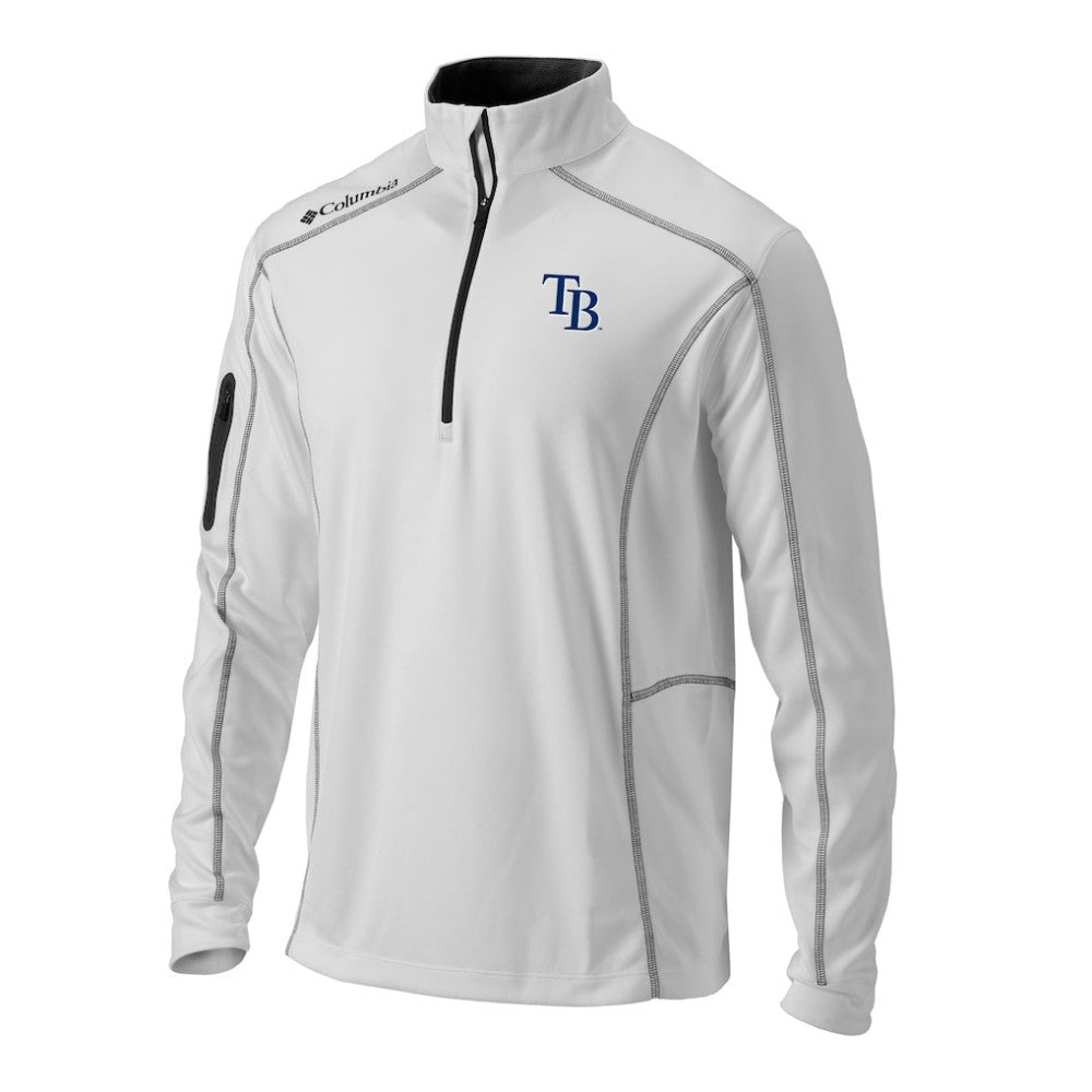 Tampa Bay Rays Omni-Wick Shotgun Quarter-Zip Pullover White