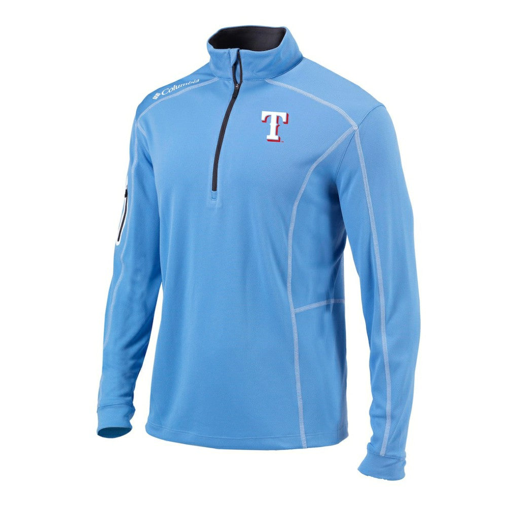 Texas Rangers Omni-Wick Shotgun Quarter-Zip Pullover Light Blue