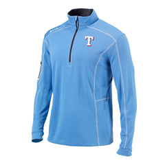 Texas Rangers Omni-Wick Shotgun Quarter-Zip Pullover Light Blue