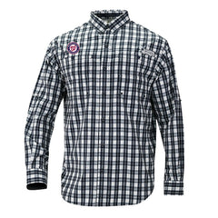 Washington Nationals Super Tamiami Omni-Shade Long Sleeve Button-Down Shirt Navy