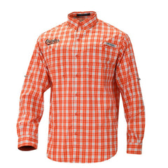 Baltimore Orioles Super Tamiami Omni-Shade Long Sleeve Button-Down Shirt Orange