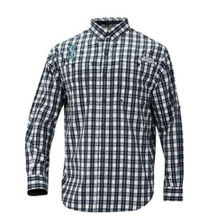 Seattle Mariners Super Tamiami Omni-Shade Long Sleeve Button-Down Shirt Navy