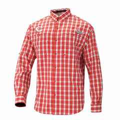 Cincinnati Reds Super Tamiami Omni-Shade Long Sleeve Button-Down Shirt Red