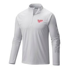Minnesota Twins Terminal Tackle Omni-Wick Raglan Quarter-Zip Pullover White