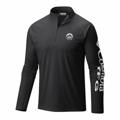 New York Mets Terminal Tackle Omni-Wick Raglan Quarter-Zip Pullover Black