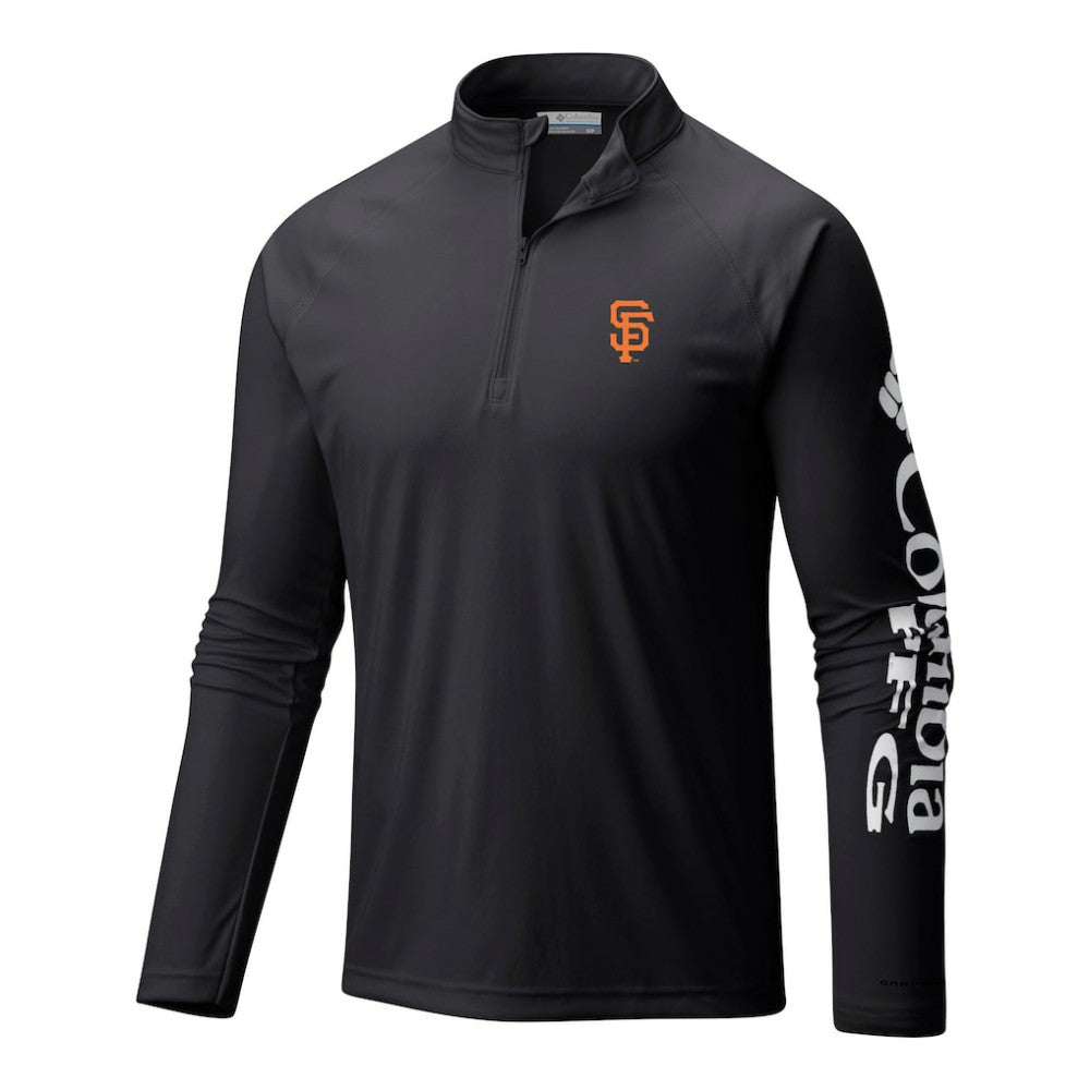 San Francisco Giants Terminal Tackle Omni-Wick Raglan Quarter-Zip Pullover Black