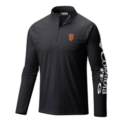 San Francisco Giants Terminal Tackle Omni-Wick Raglan Quarter-Zip Pullover Black
