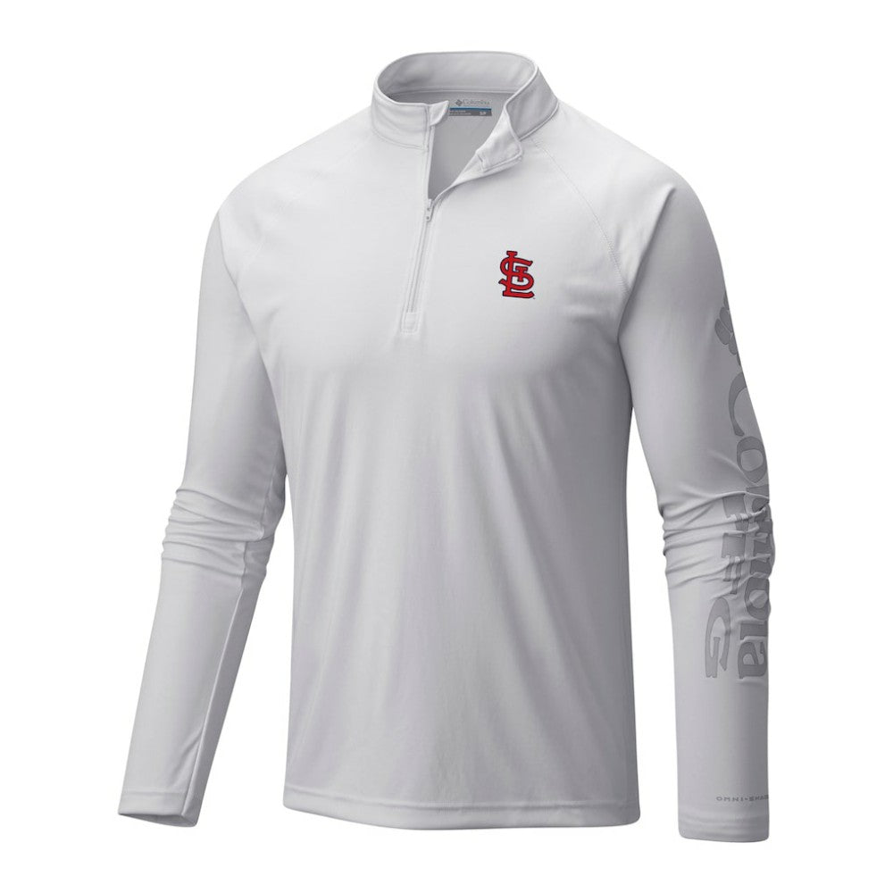 St. Louis Cardinals Terminal Tackle Omni-Wick Raglan Quarter-Zip Pullover White