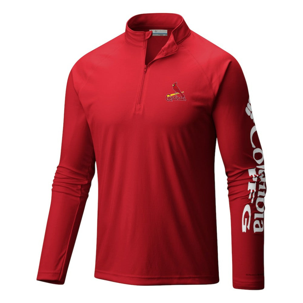 St. Louis Cardinals Terminal Tackle Omni-Wick Raglan Quarter-Zip Pullover Red