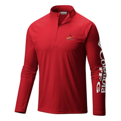 St. Louis Cardinals Terminal Tackle Omni-Wick Raglan Quarter-Zip Pullover Red