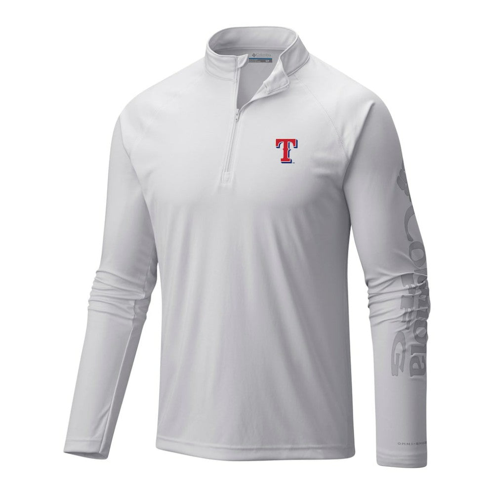 Texas Rangers Terminal Tackle Omni-Wick Raglan Quarter-Zip Pullover White