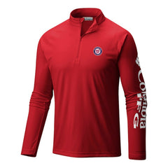 Washington Nationals Terminal Tackle Omni-Wick Raglan Quarter-Zip Pullover Red