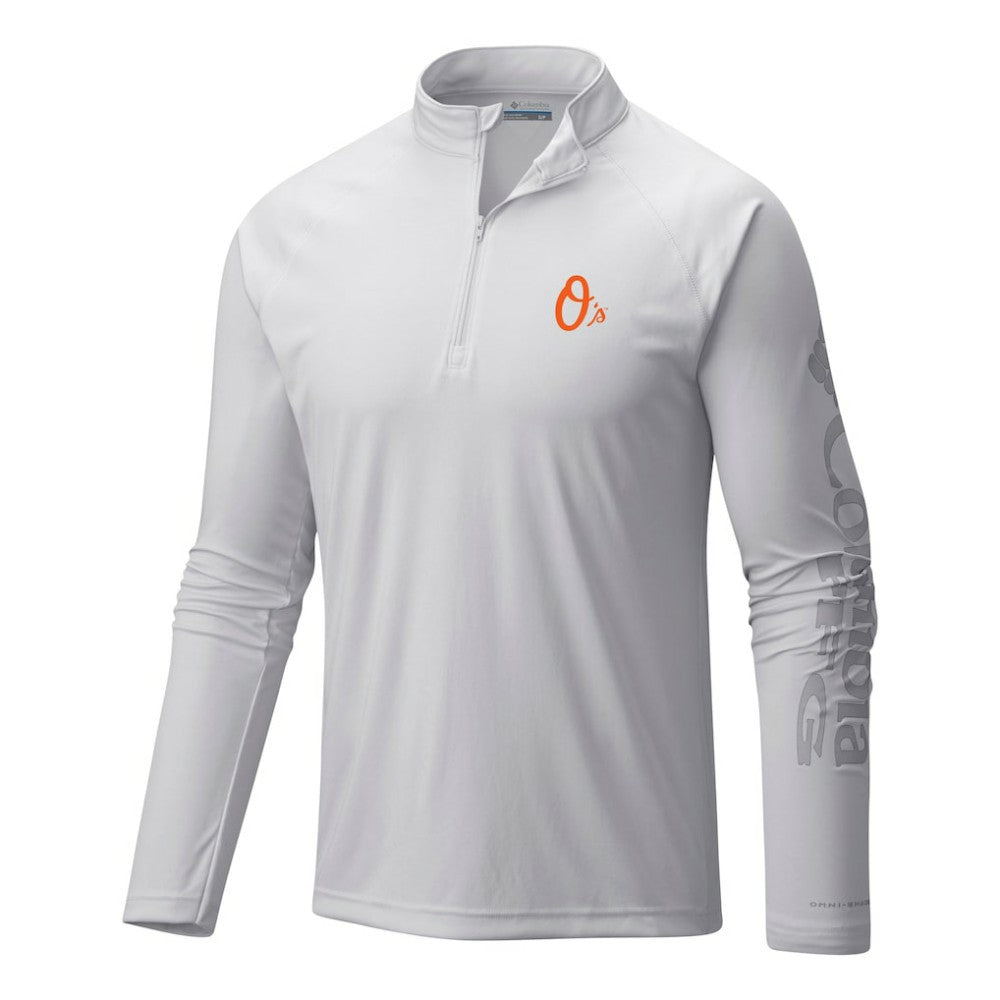 Baltimore Orioles Terminal Tackle Omni-Wick Raglan Quarter-Zip Pullover White