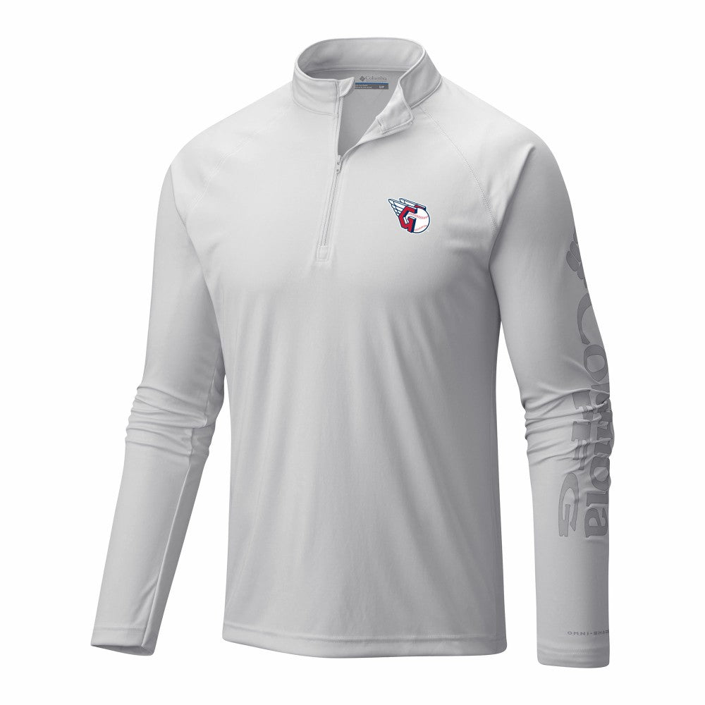 Cleveland Guardians Terminal Tackle Omni-Wick Raglan Quarter-Zip Pullover White
