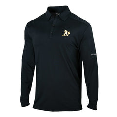 Athletics Omni-Wick Pin High Long Sleeve Polo Black