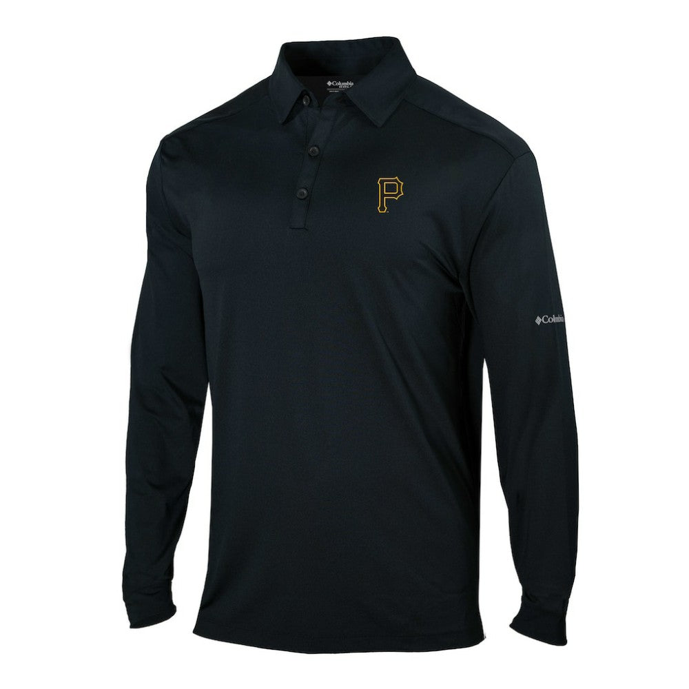 Pittsburgh Pirates Omni-Wick Pin High Long Sleeve Polo Black