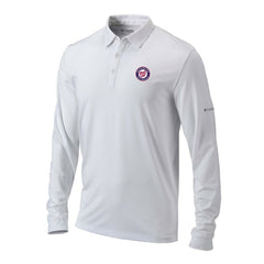 Washington Nationals Omni-Wick Pin High Long Sleeve Polo White