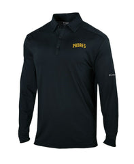 San Diego Padres Omni-Wick Pin High Long Sleeve Polo Black