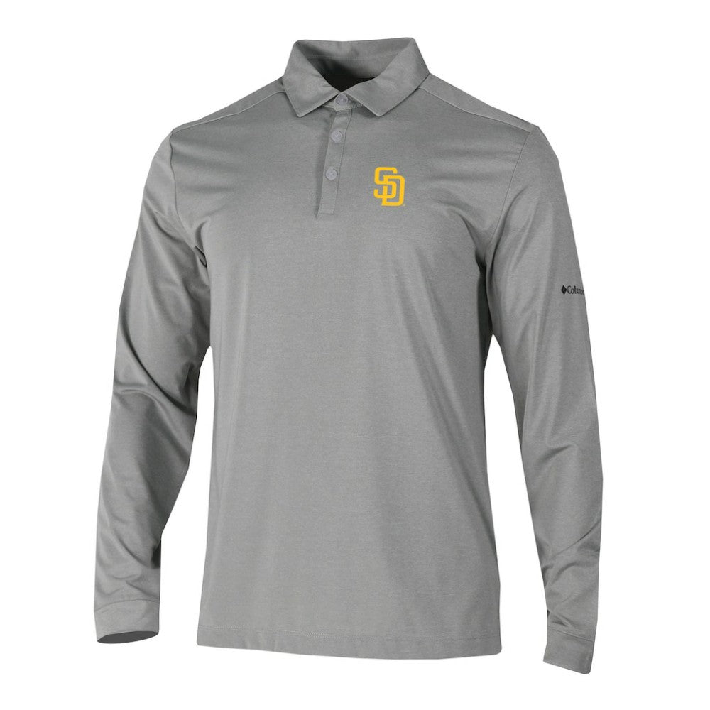 San Diego Padres Omni-Wick Pin High Long Sleeve Polo Gray