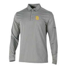 San Diego Padres Omni-Wick Pin High Long Sleeve Polo Gray