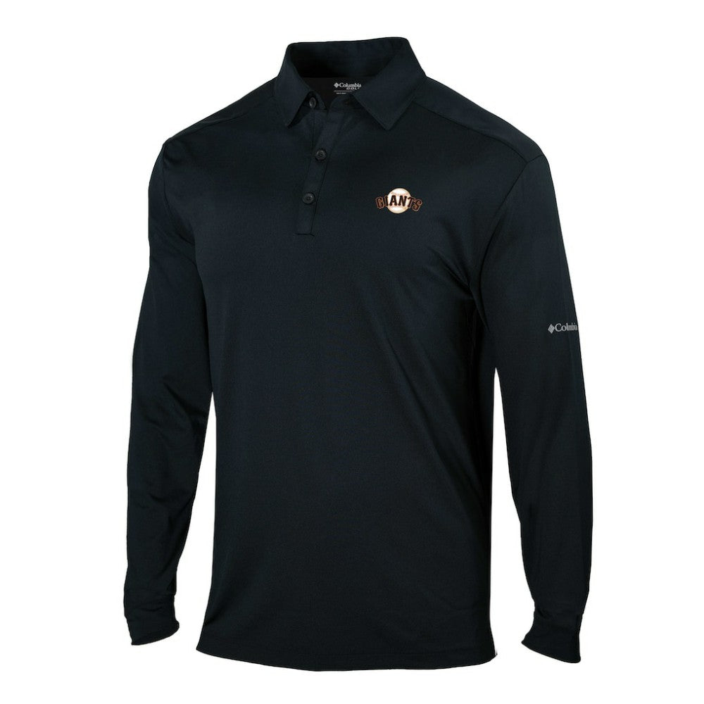 San Francisco Giants Omni-Wick Pin High Long Sleeve Polo Black