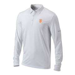 San Francisco Giants Omni-Wick Pin High Long Sleeve Polo White