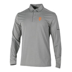 San Francisco Giants Omni-Wick Pin High Long Sleeve Polo Gray
