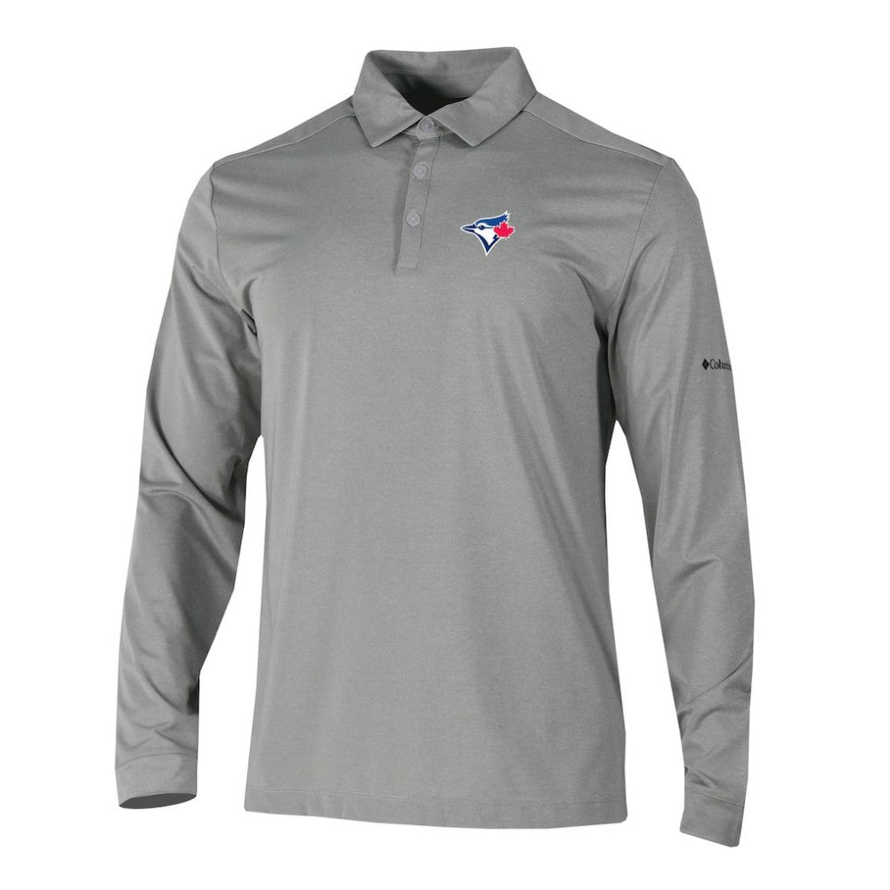 Toronto Blue Jays Omni-Wick Pin High Long Sleeve Polo Gray