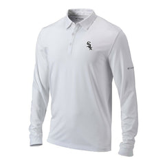 Chicago White Sox Omni-Wick Pin High Long Sleeve Polo White