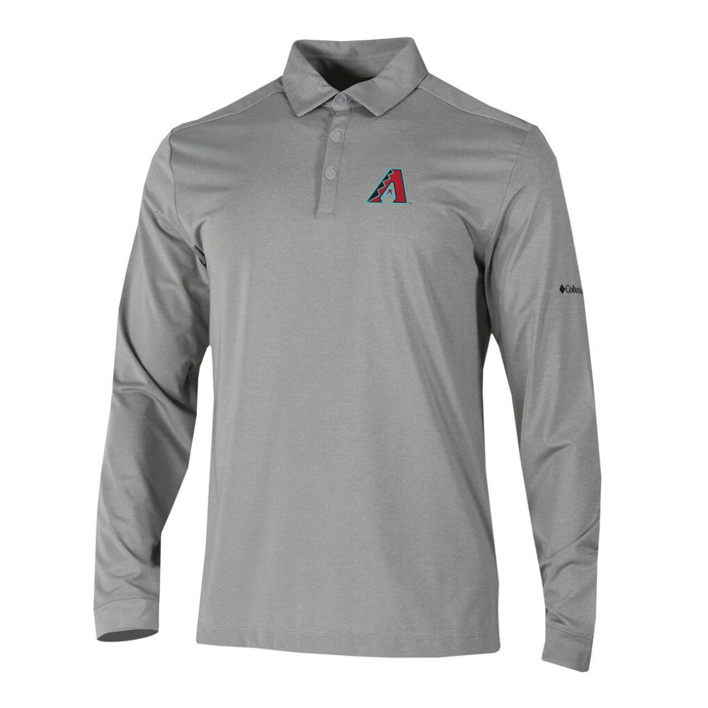 Arizona Diamondbacks Omni-Wick Pin High Long Sleeve Polo Gray