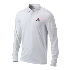 Arizona Diamondbacks Omni-Wick Pin High Long Sleeve Polo White