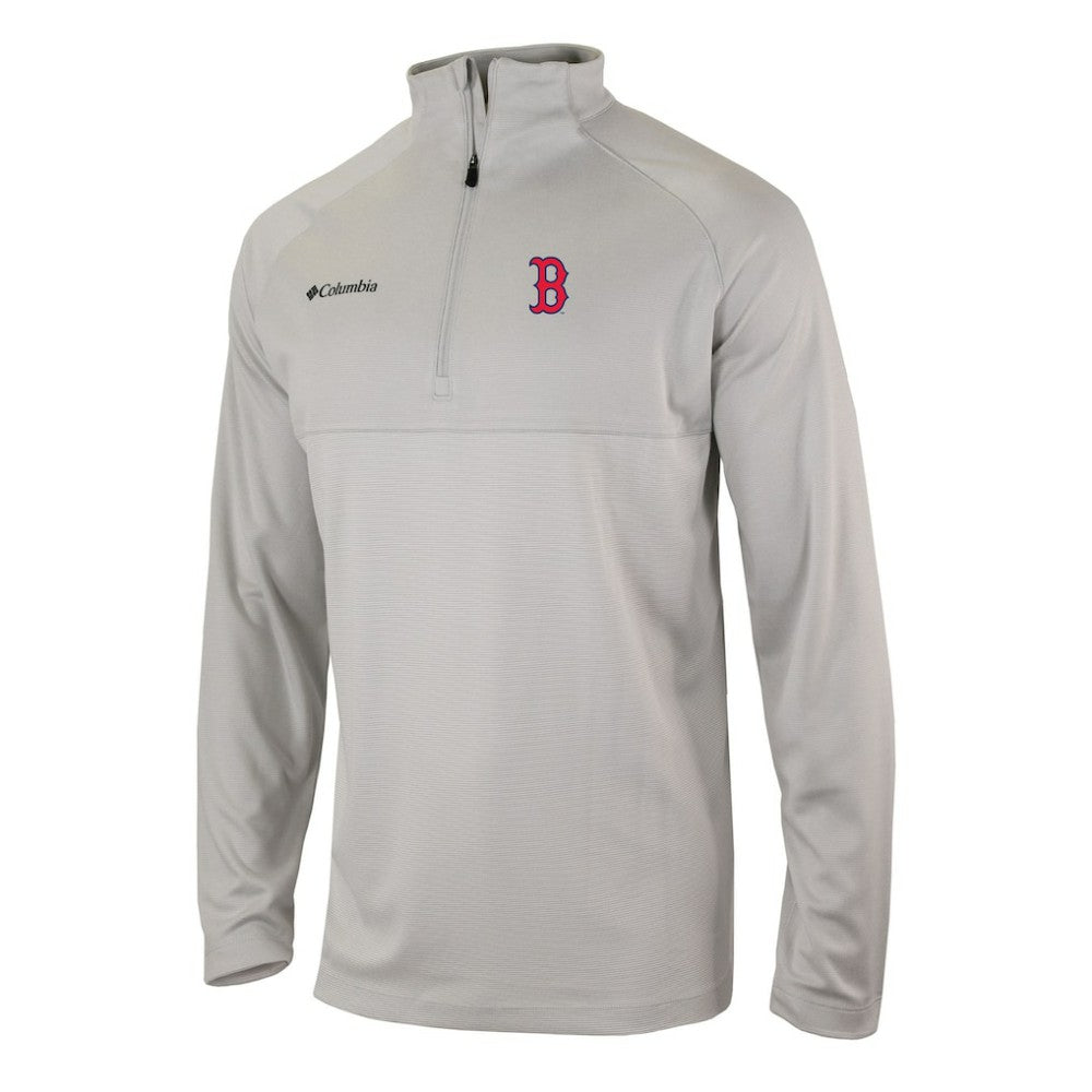 Boston Red Sox Omni-Wick Raglan Rockin' It Quarter-Zip Pullover Gray