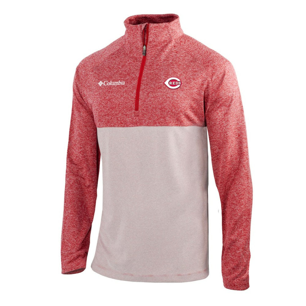 Cincinnati Reds Omni-Wick Raglan Rockin' It Quarter-Zip Pullover Red