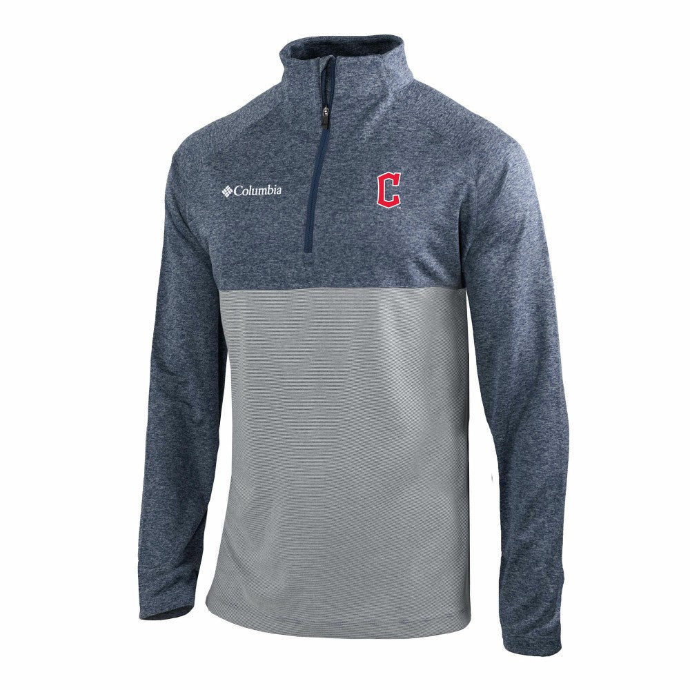 Cleveland Guardians Omni-Wick Raglan Rockin' It Quarter-Zip Pullover Navy
