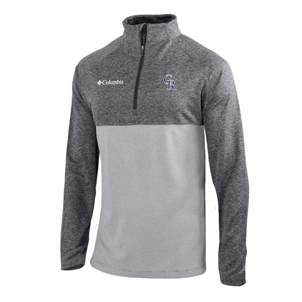 Colorado Rockies Omni-Wick Raglan Rockin' It Quarter-Zip Pullover Gray