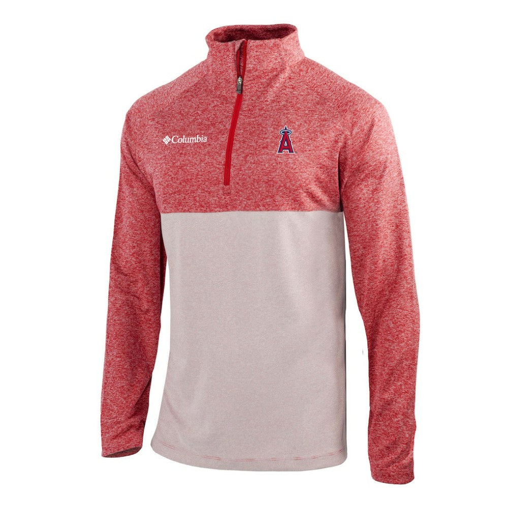 Los Angeles Angels Omni-Wick Raglan Rockin' It Quarter-Zip Pullover Red