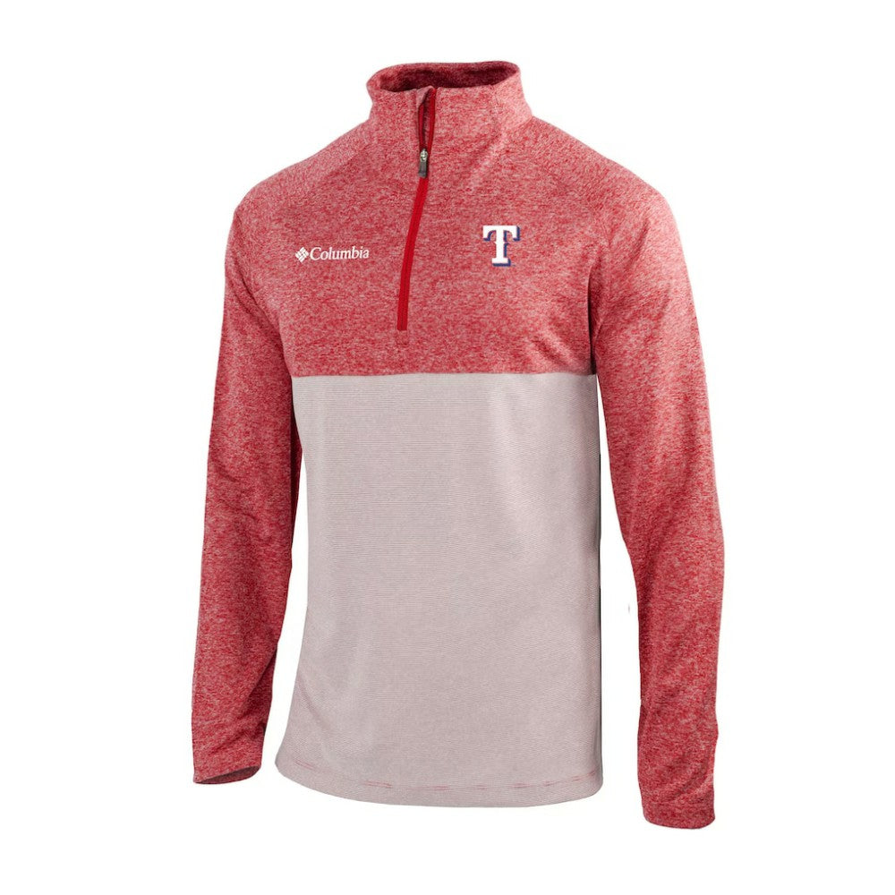 Texas Rangers Omni-Wick Raglan Rockin' It Quarter-Zip Pullover Red