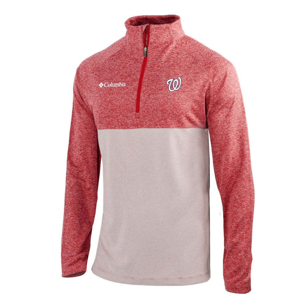 Washington Nationals Omni-Wick Raglan Rockin' It Quarter-Zip Pullover Red
