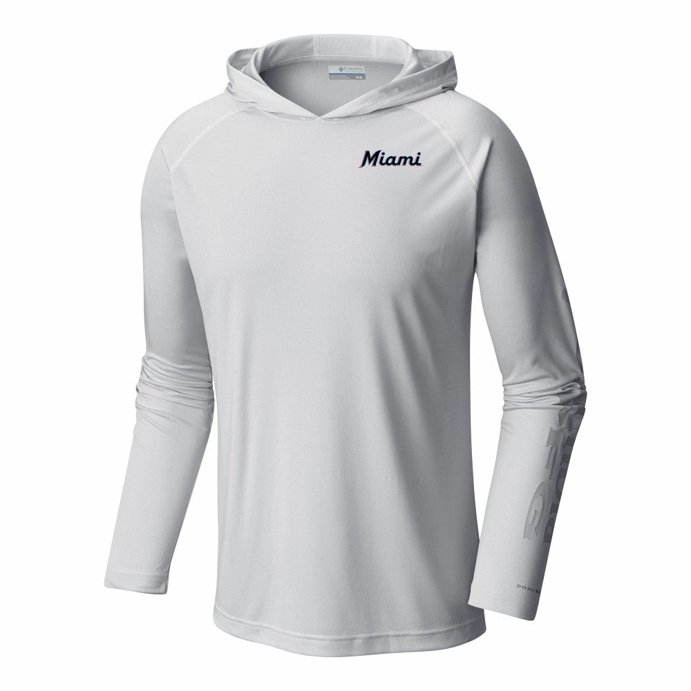 Miami Marlins Terminal Tackle Omni-Shade Pullover Hoodie White