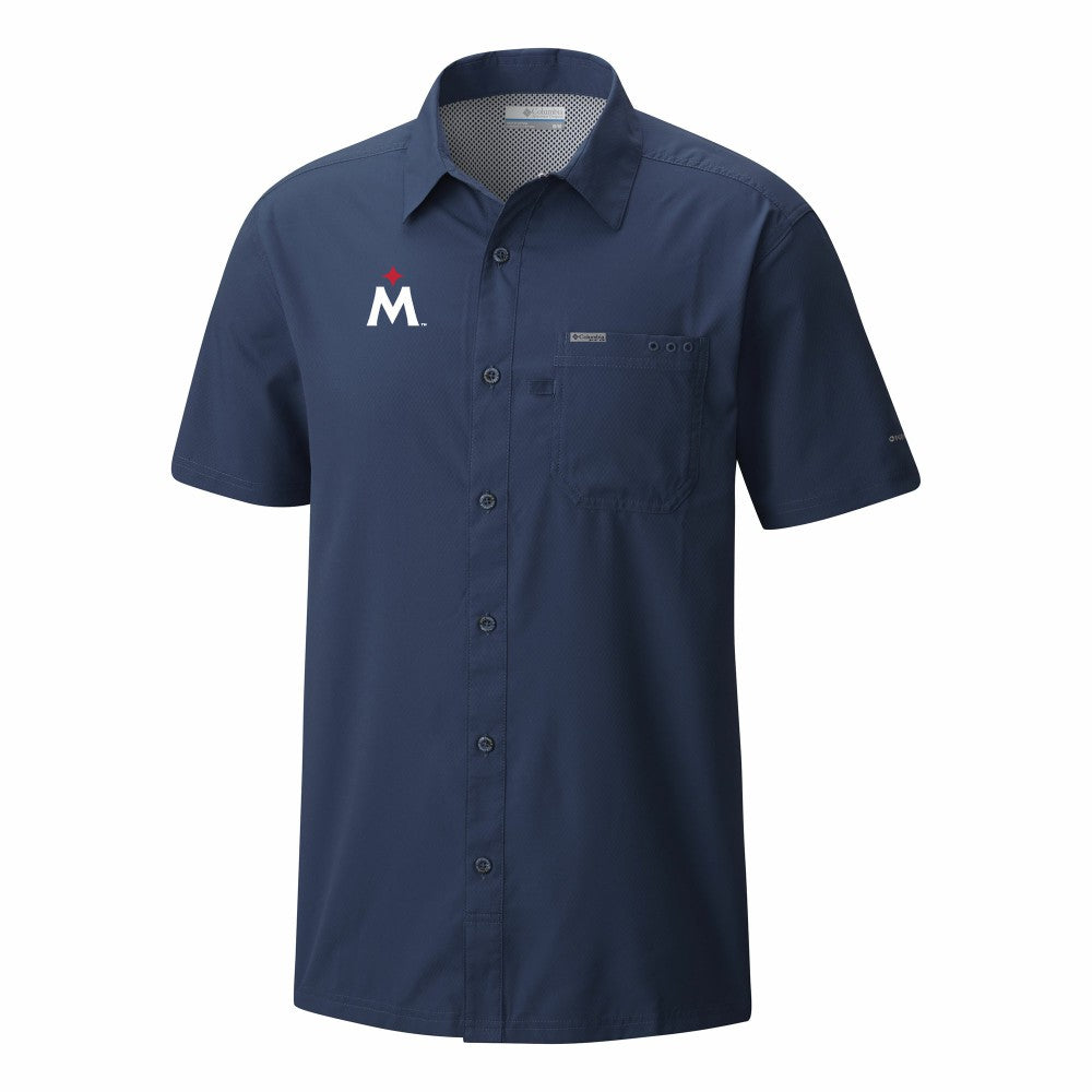 Minnesota Twins Slack Tide Omni-Wick Button-Up Camp Shirt Navy